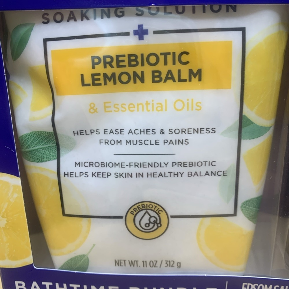 Dr Teal's Pure Epsom Salt Prebiotic Lemon Balm Bath Soak&Bath NEW - Picture 2 of 7